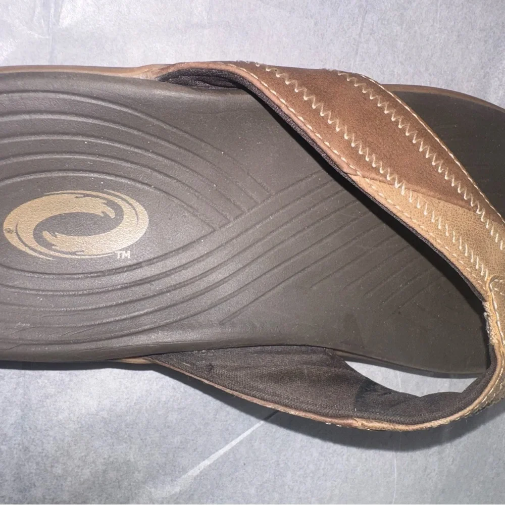 Men’s Brown Flip Flop Sandals Size 9 Casual Comfort Beach